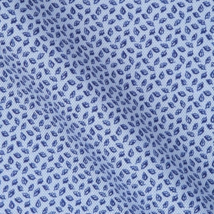 Blauer Stoff mit feinem Muster