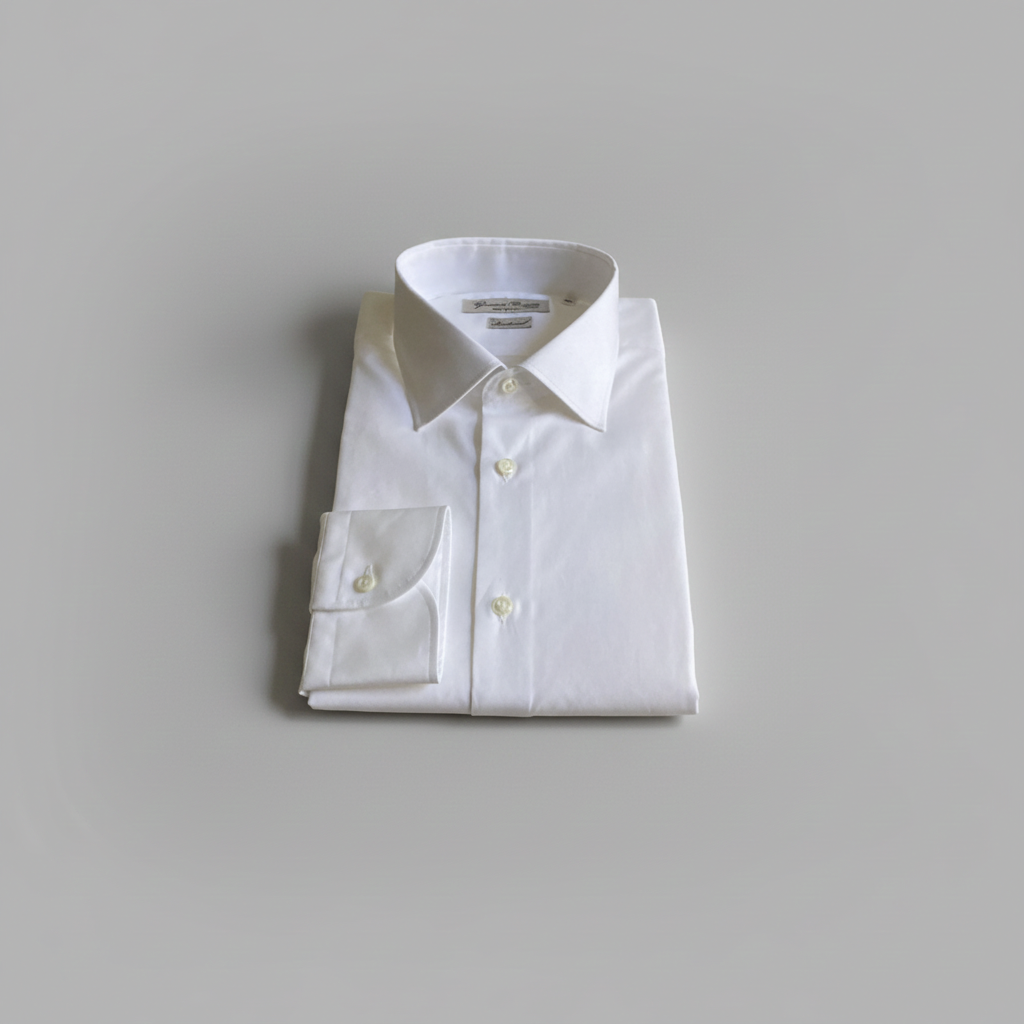 Popeline Hemd Kent Weiss - Premium Cotton - Two Ply