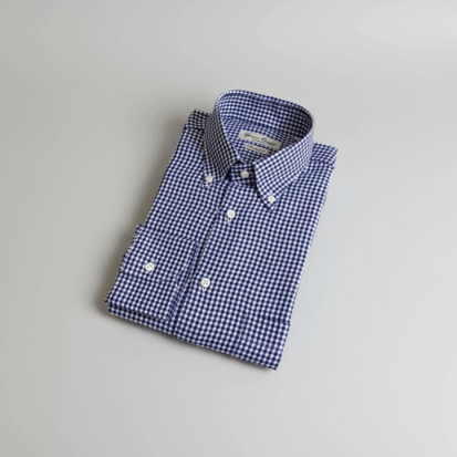 Karo Hemd Button Down - 100% Baumwolle - extrasoft Twill
