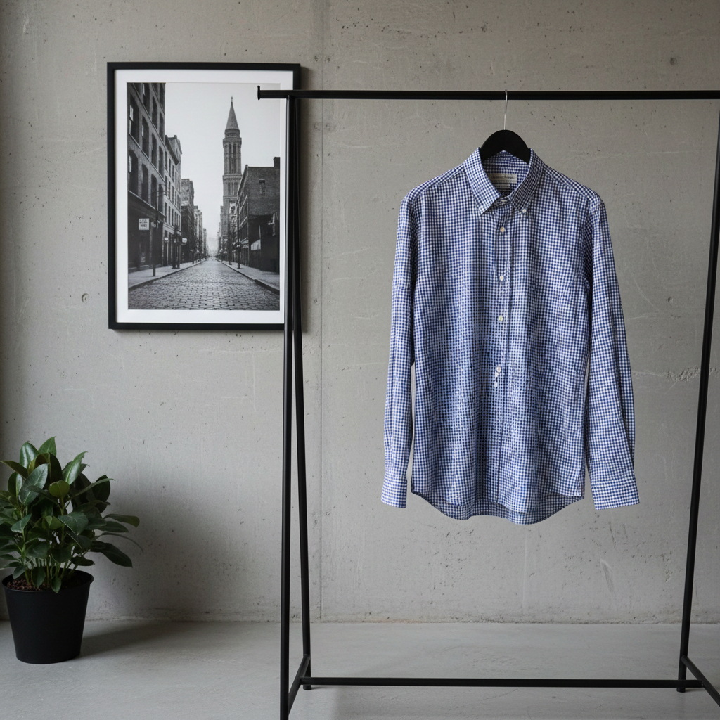 Button Down Hemd Karo Muster