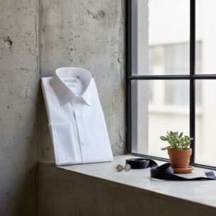Das weisse Hemd Doppelmanschette Kent ist sowohl für Business wie auch an festlichen Anlässen sehr beliebt.