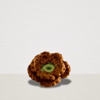 Kupfer Ansteckblume mit grüner Blüte