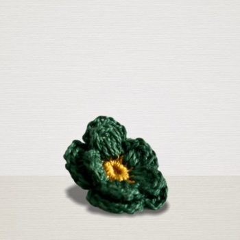 Waldgrüne Ansteckblume mit Kupfer Blüte