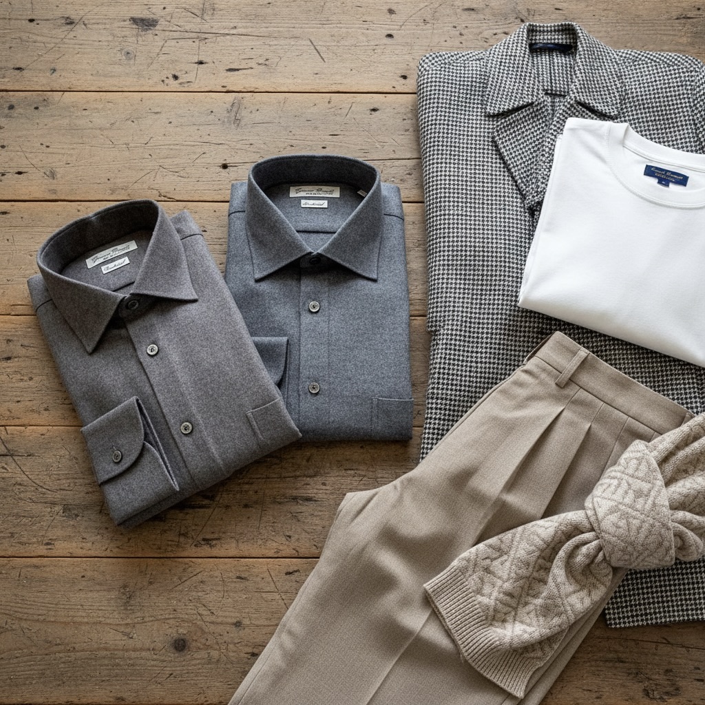 Hemden aus Flanell mit Fischgrat Muster