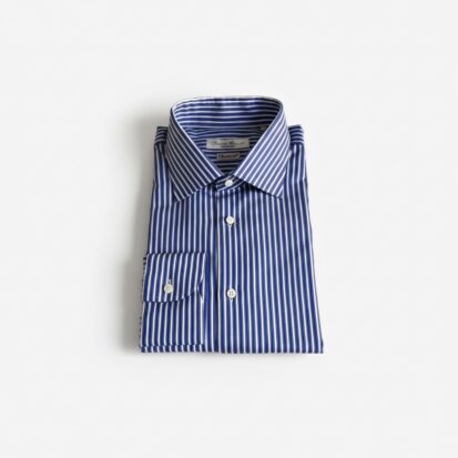 Blau-Weisses Business Hemd gestreift Kent für Anzug und klassischen Blazer.