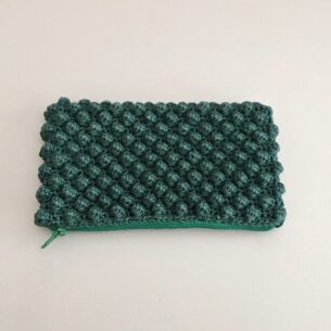 Mini-Pochette mit Verschluss - Waldgrün