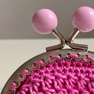 Mini Geldbörse mit Klick-Klack Verschluss - Magenta-Rosa