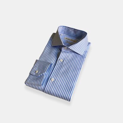 Business Hemd Streifen - 100% Baumwolle - Extrasoft Twill