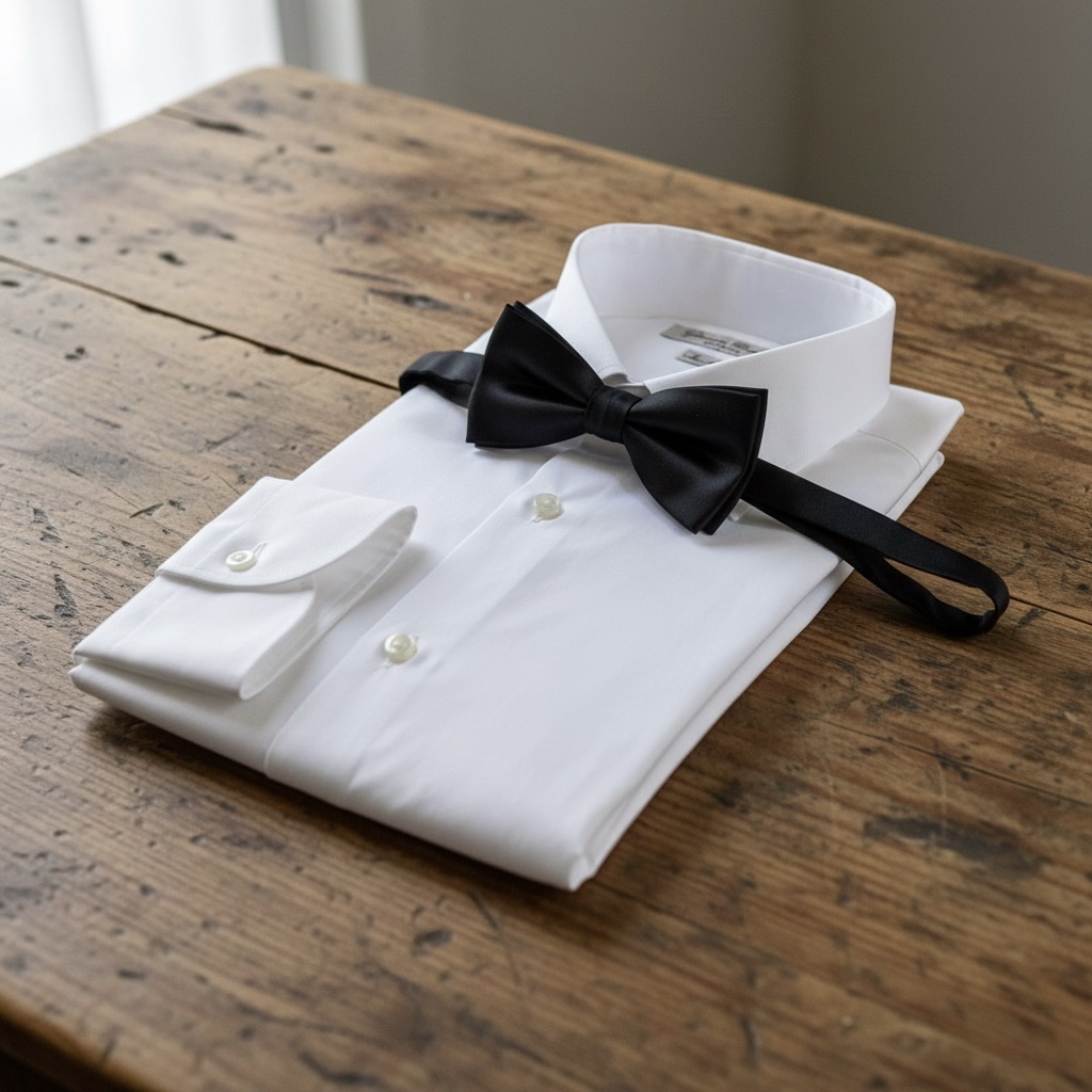 Das weisse Hemd mit Fliege für die Festtage