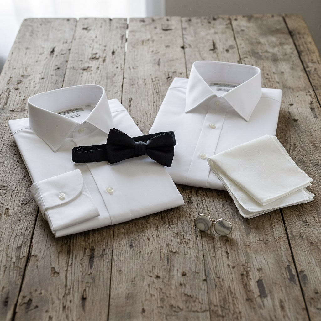 Das weisse Hemd mit Fliege ideal für festliche Anlässe