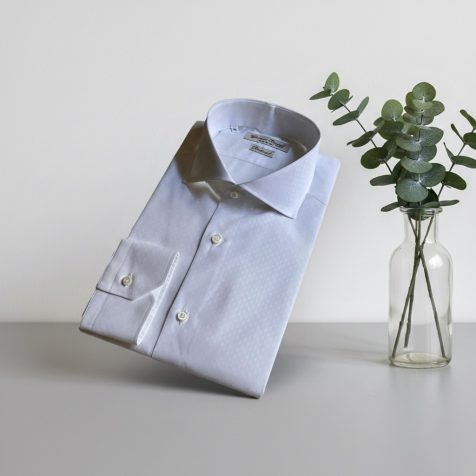 Weisses Herren Hemd Jacquard für festliche Anlässe