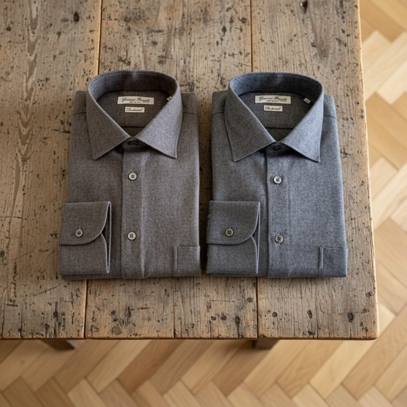 Warme Hemden aus Flanell, erhältlich in Braun und Grau