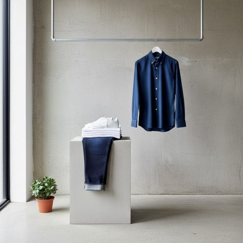 lässiges Herren Oxford Hemd Blau Smart Casual Look