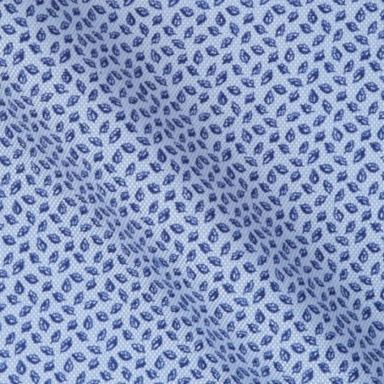 Blauer Stoff mit feinem Muster