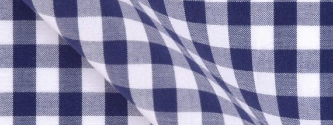 Blau-Weiss Karo Stoff